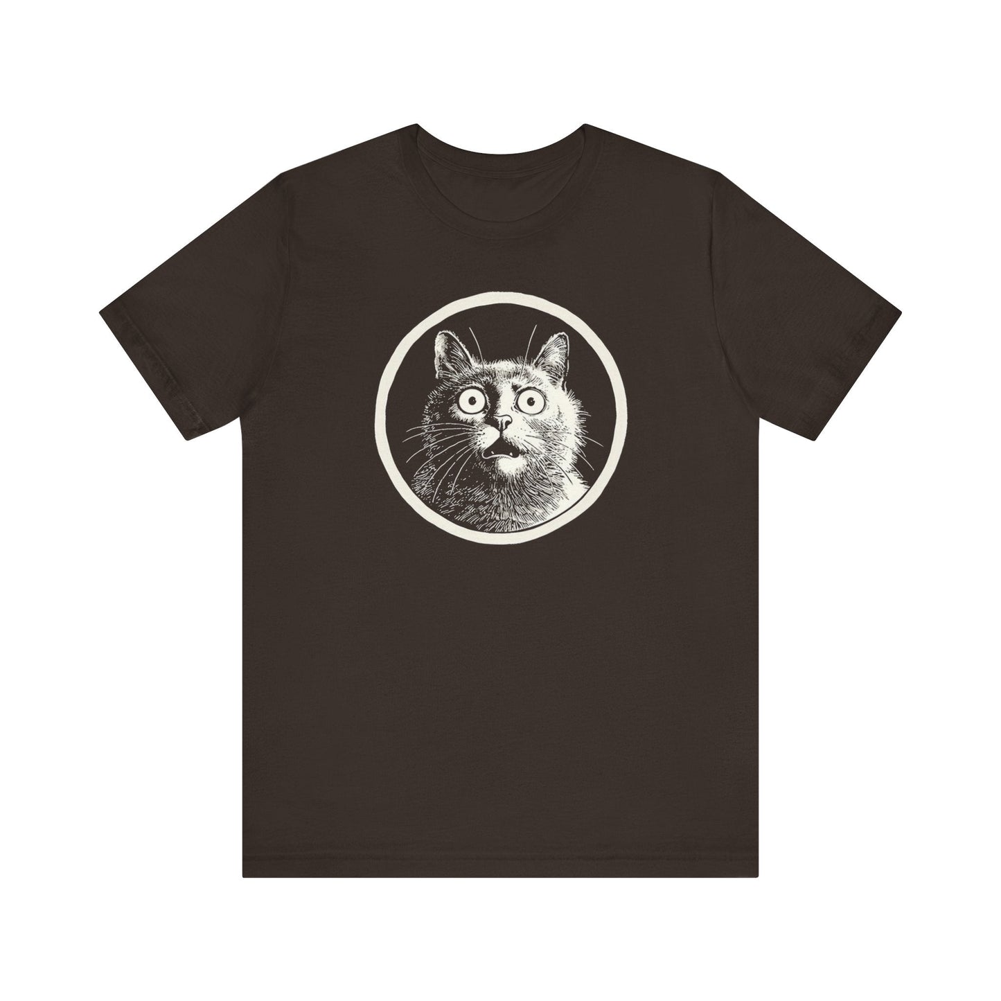 Surprised Cat Graphic Tee Ã¢â‚¬â€œ Vintage Style Cat Lover Shirt Style001