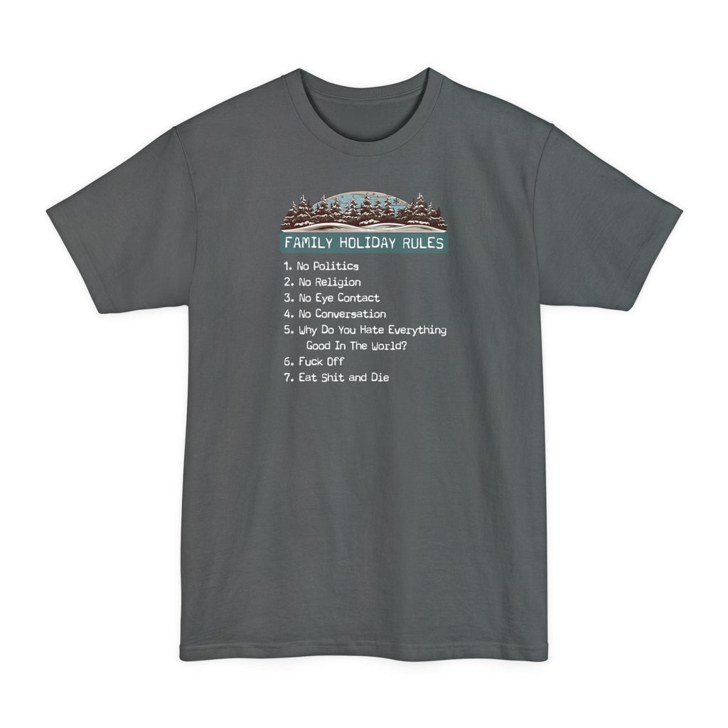 Family Holiday Rules - Men's Tall T-Shirt