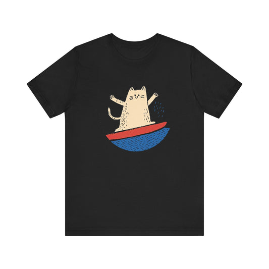 Playful Cat Graphic T-Shirt Style002