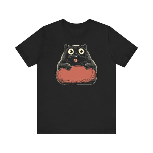 Quirky Cat on Pillow Graphic Tee