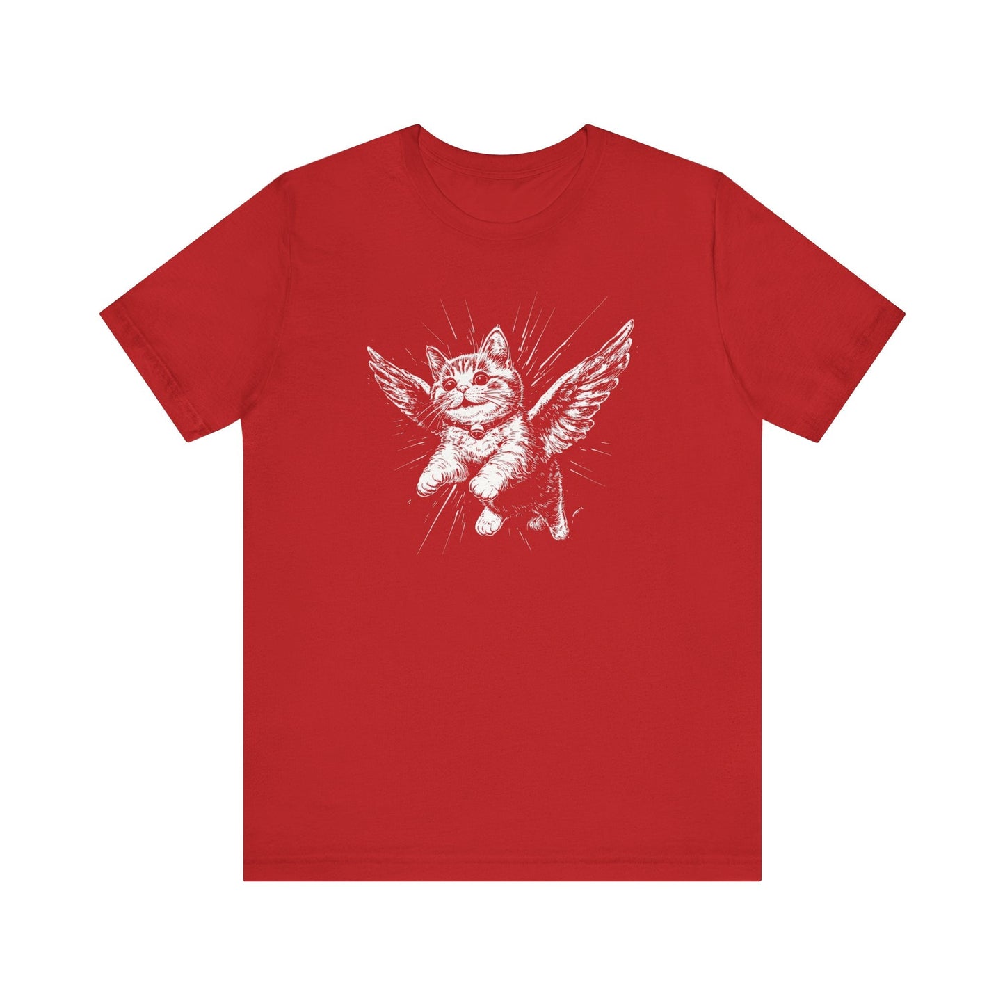 Flying Kitten with Angel Wings Graphic T-Shirt