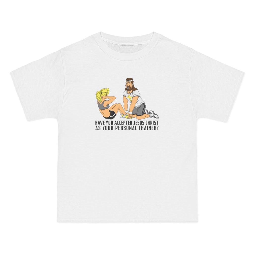Have You Accepted Jesus Christ As Your Personal Trainer? - Men's Heavyweight T-Shirt
