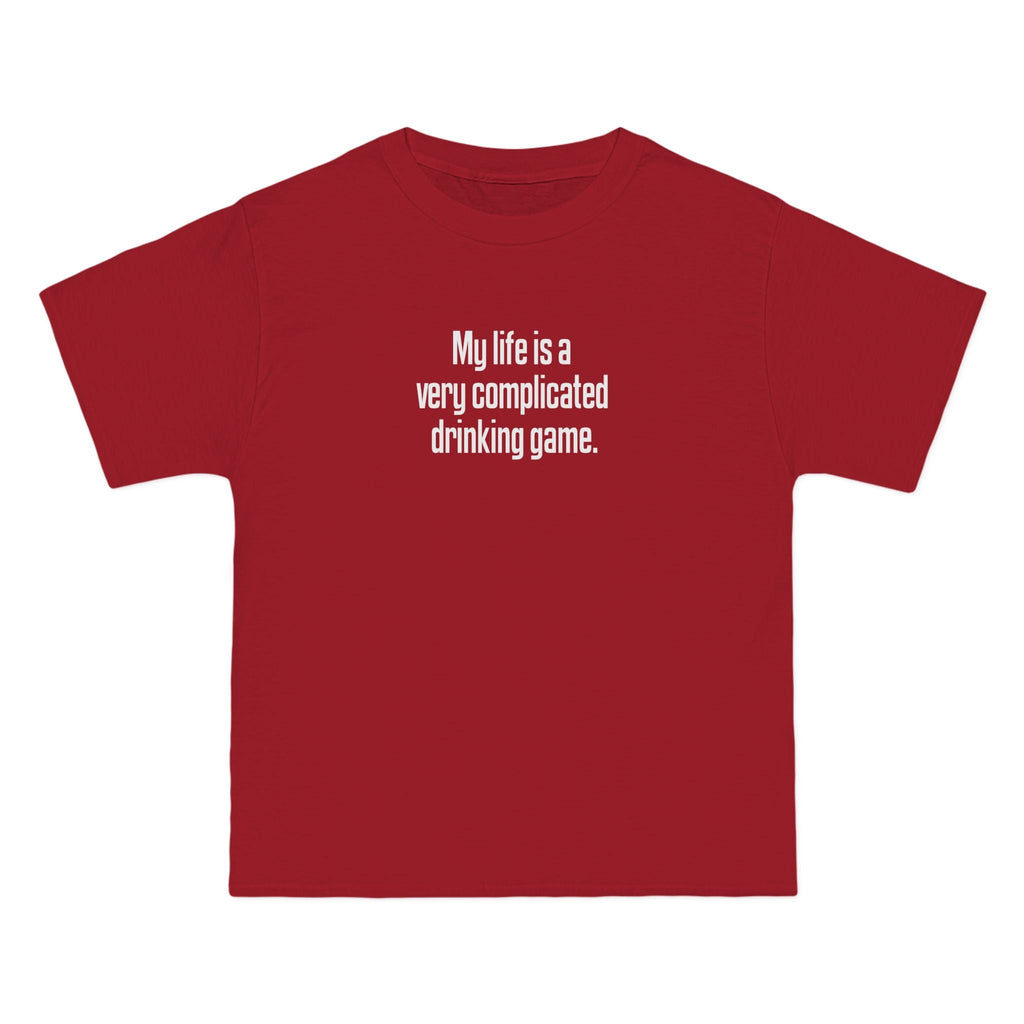 My Life Is A Very Complicated Drinking Game - Men's Heavyweight T-Shirt