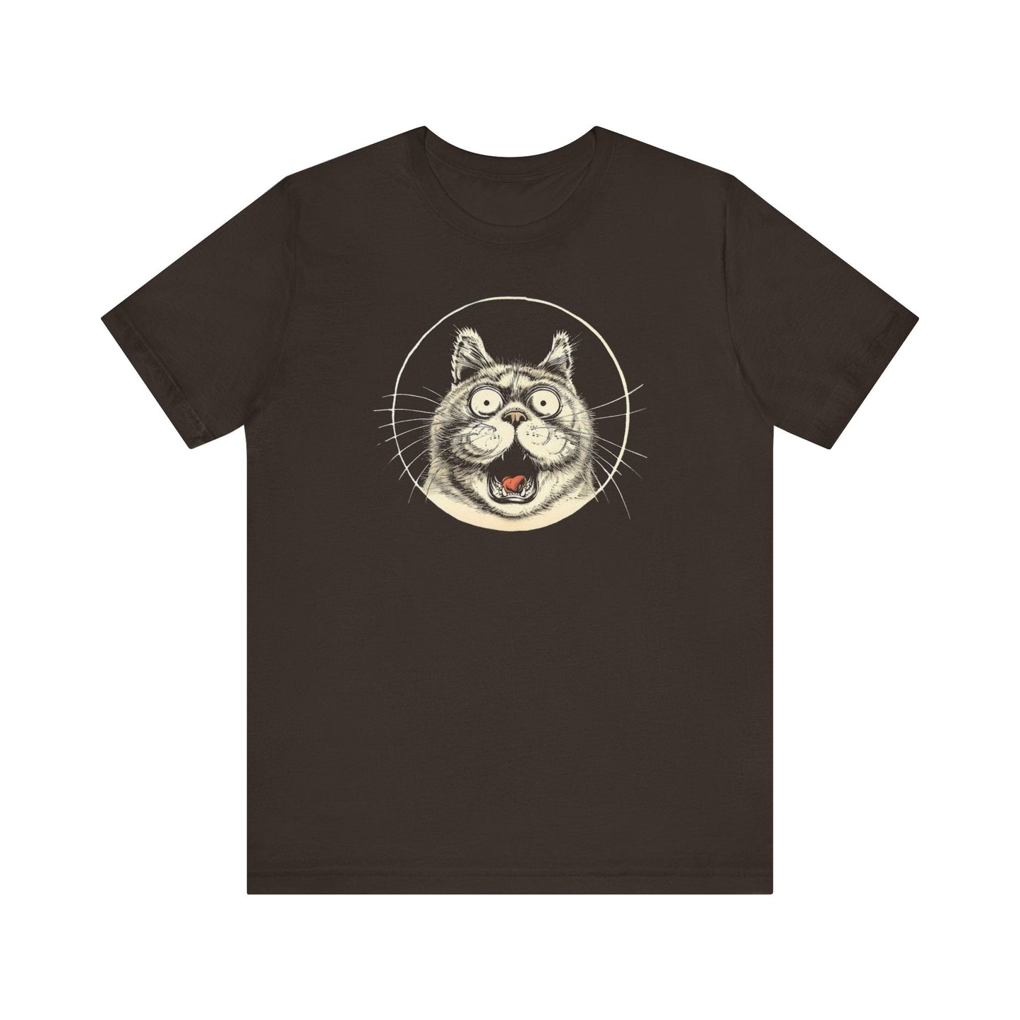 Excited Cat Graphic Tee Ã¢â‚¬â€œ Vintage Style Cat Lover Shirt
