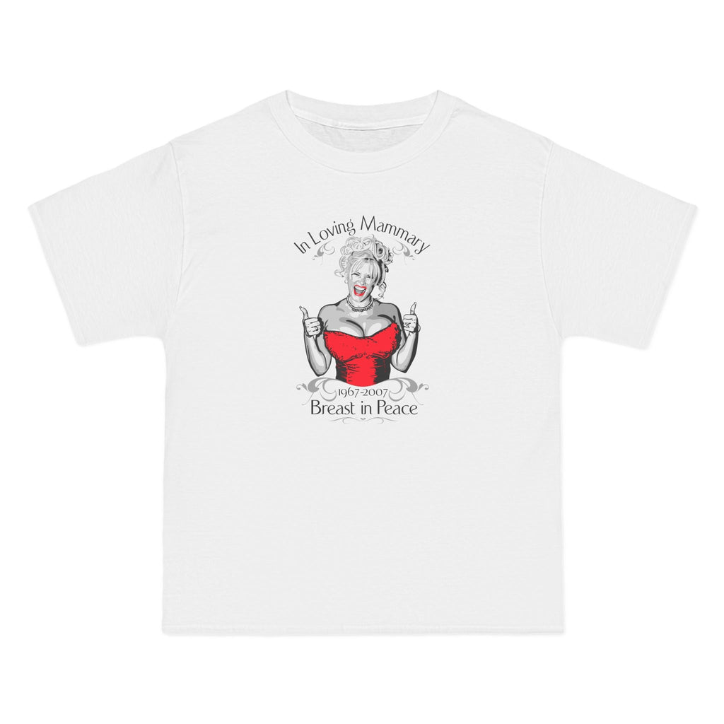 (Anna Nicole Mammarial T-Shirt) In Loving Mammary - Breast In Peace - Men's Heavyweight T-Shirt