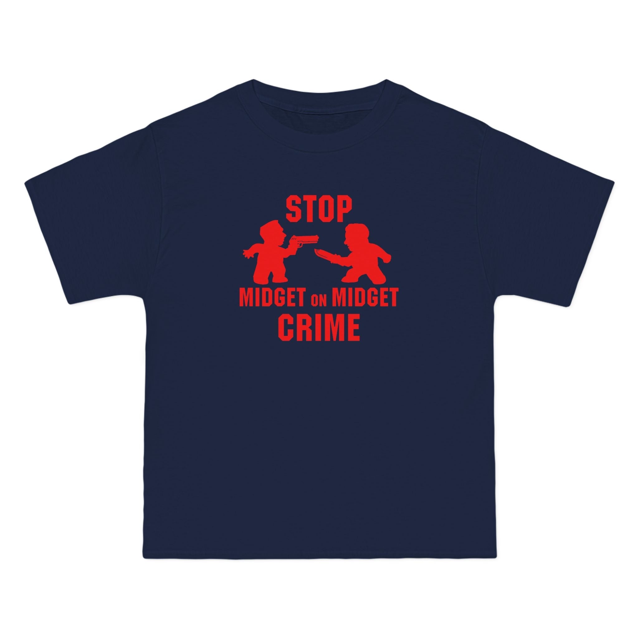 Stop Midget On Midget Crime - Men's Heavyweight T-Shirt