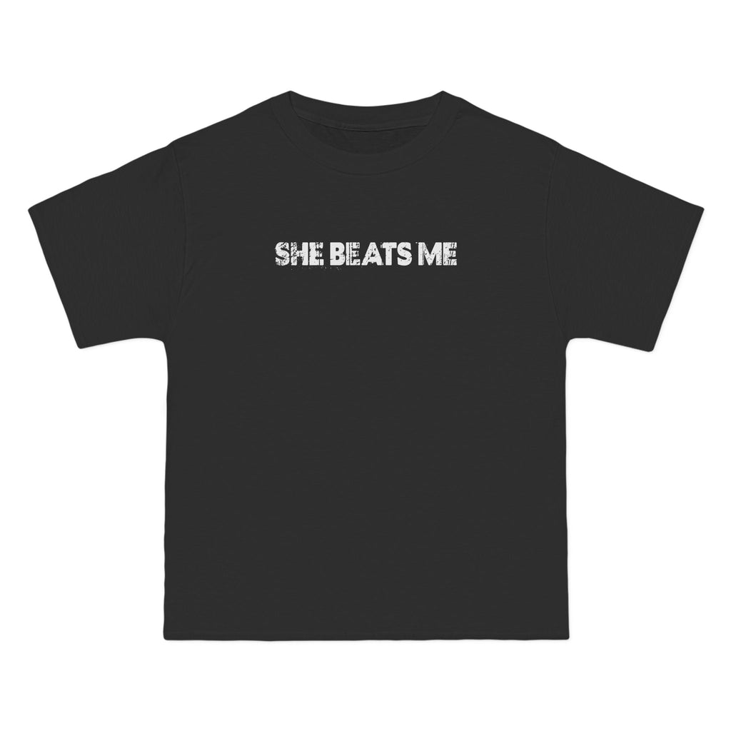 She Beats Me - Men's Heavyweight T-Shirt