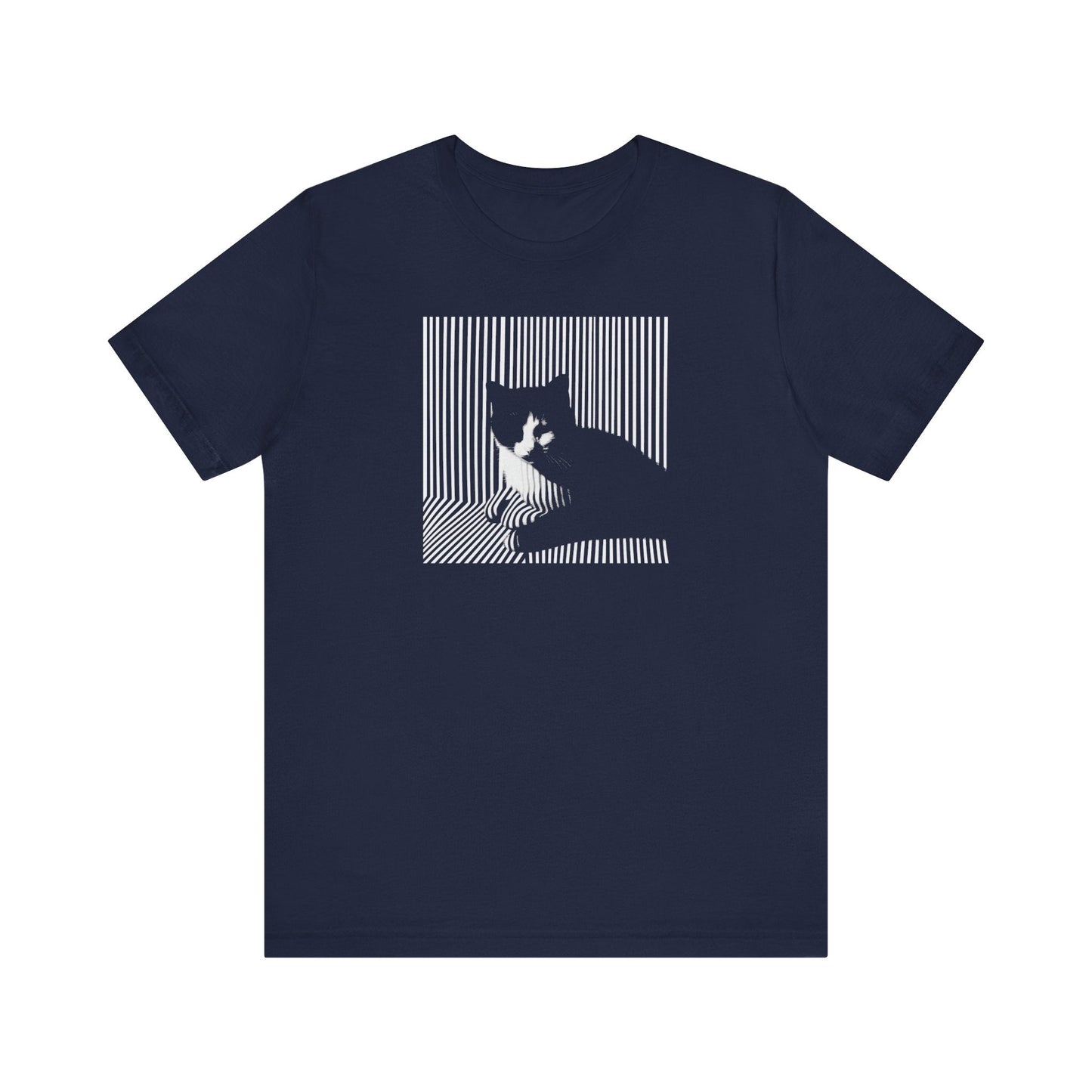 Abstract Black Cat Graphic Tee Ã¢â‚¬â€œ Modern Minimalist Cat Lover Shirt