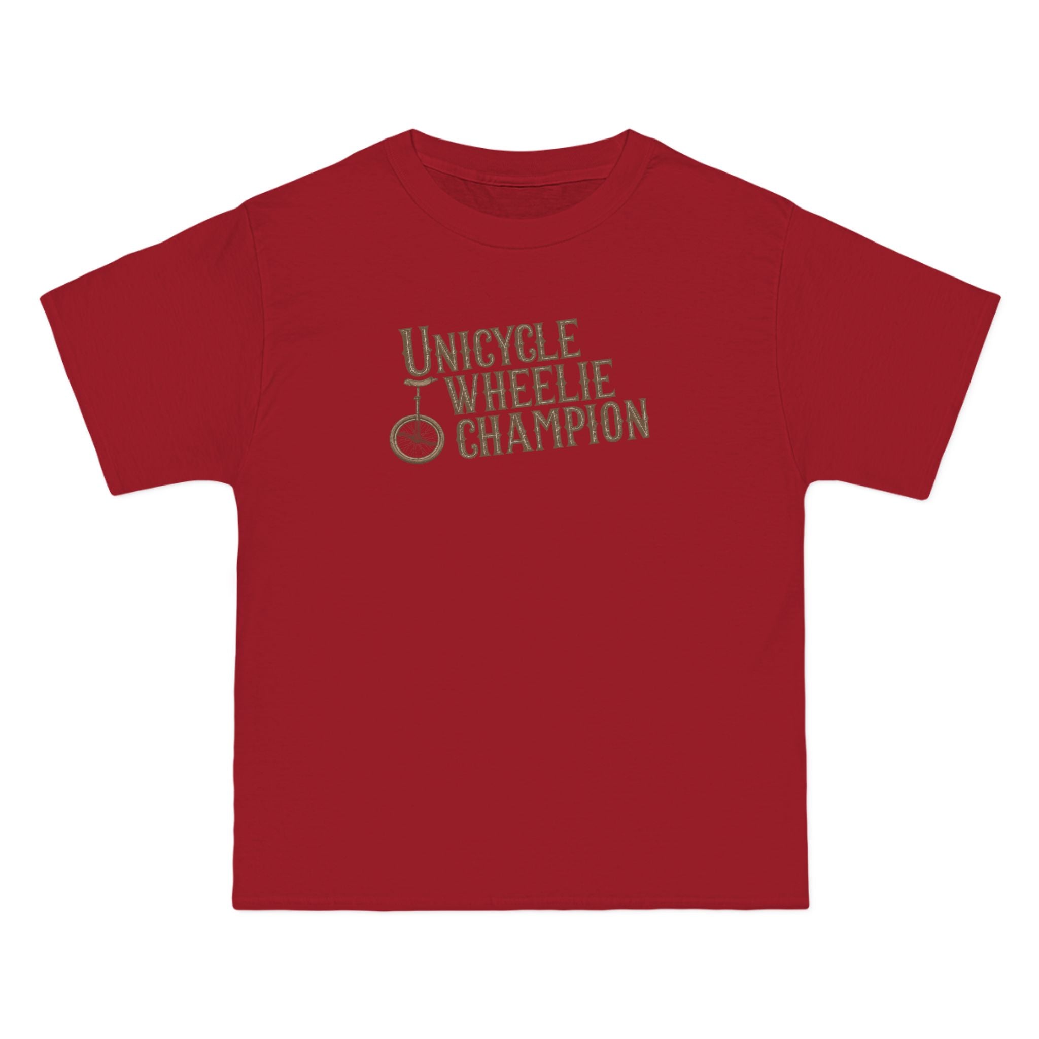Unicycle Wheelie Champion - Men's Heavyweight T-Shirt