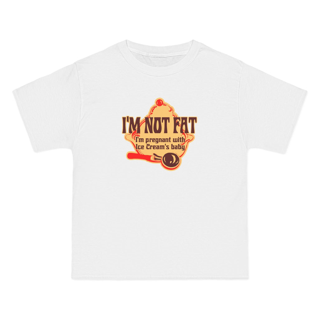 I'm Not Fat - I'm Pregnant With Ice Cream's Baby - Men's Heavyweight T-Shirt