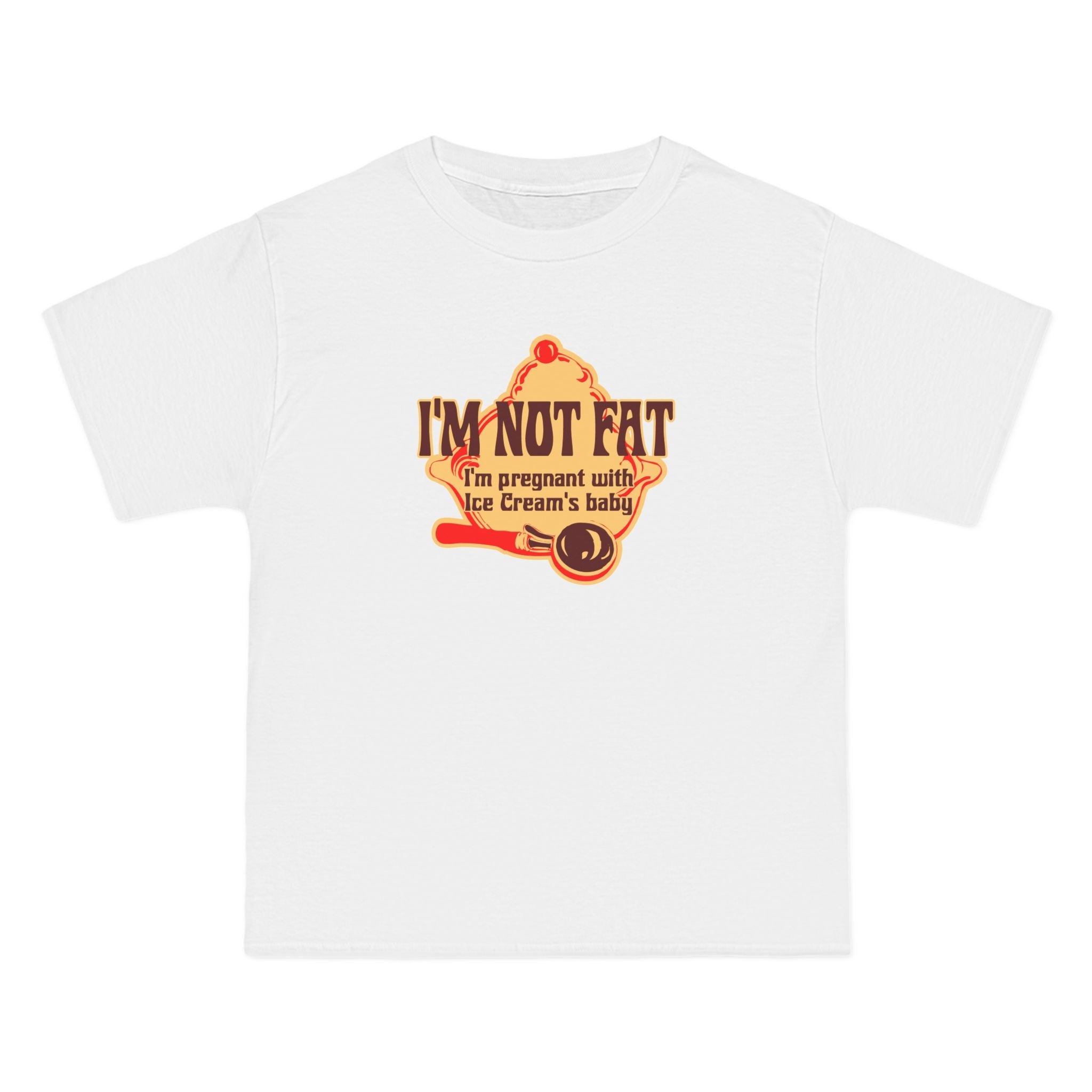 I'm Not Fat - I'm Pregnant With Ice Cream's Baby - Men's Heavyweight T-Shirt