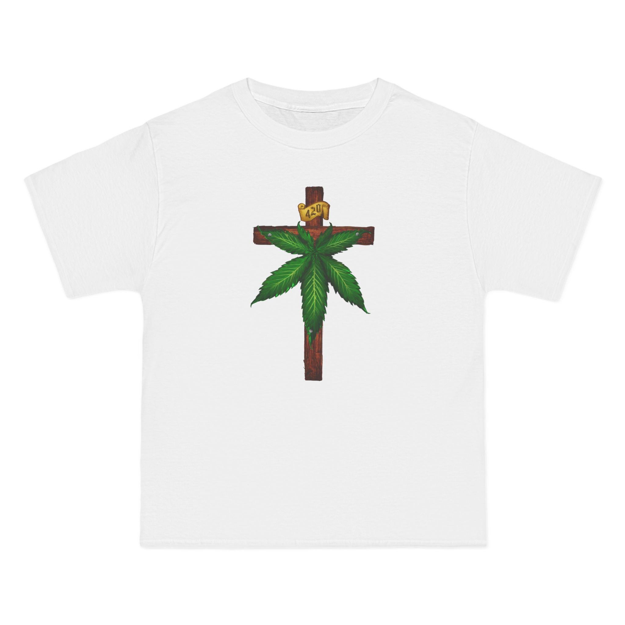 Marijuana Crucifixion - Men's Heavyweight T-Shirt