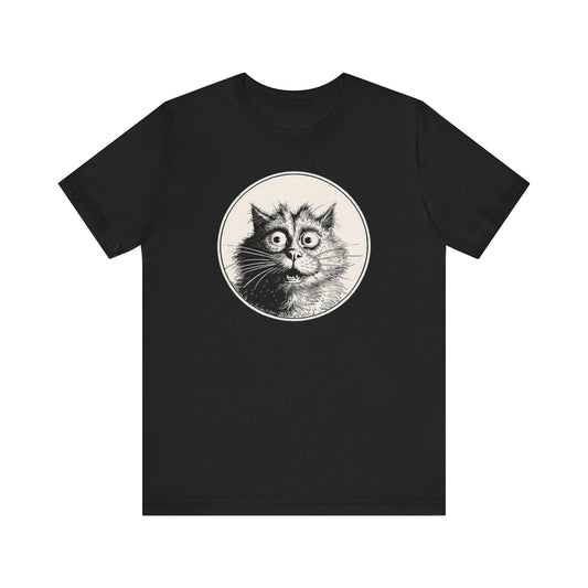 Surprised Cat Graphic Tee Ã¢â‚¬â€œ Vintage Style Cat Lover Shirt