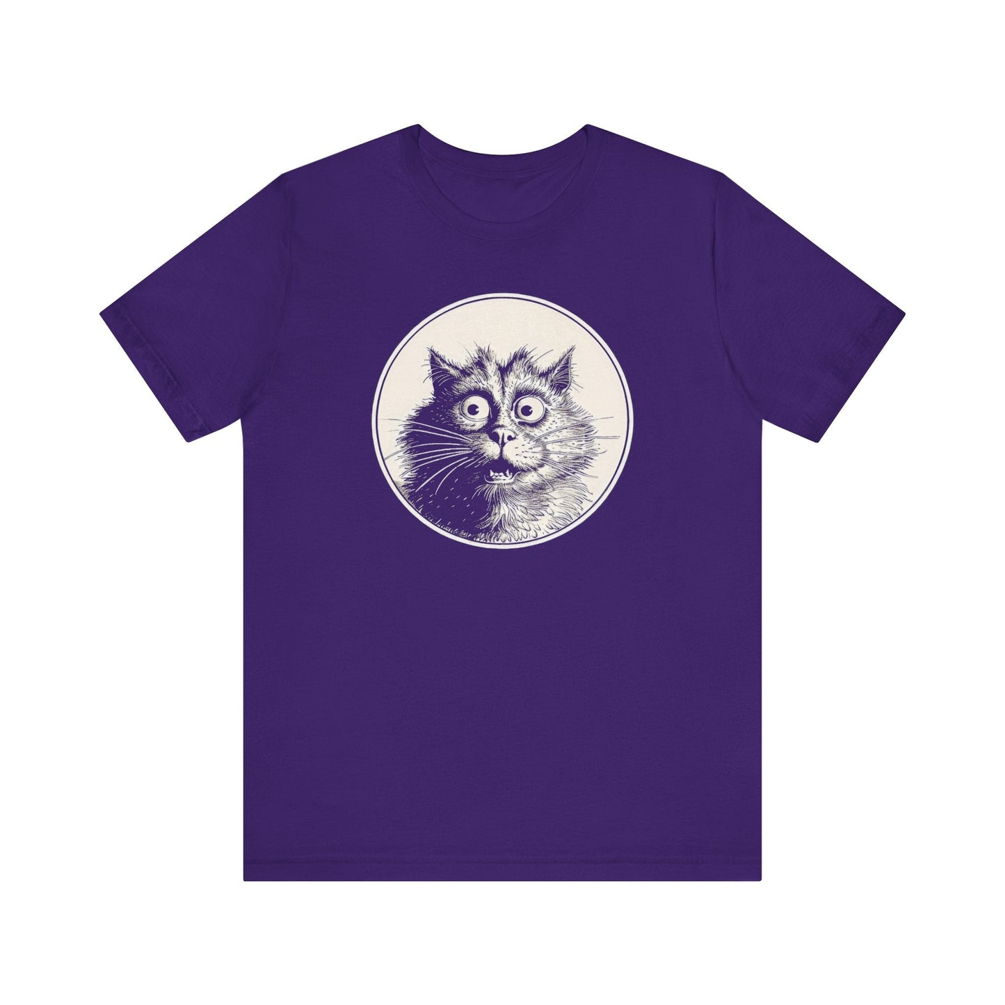 Surprised Cat Graphic Tee Ã¢â‚¬â€œ Vintage Style Cat Lover Shirt