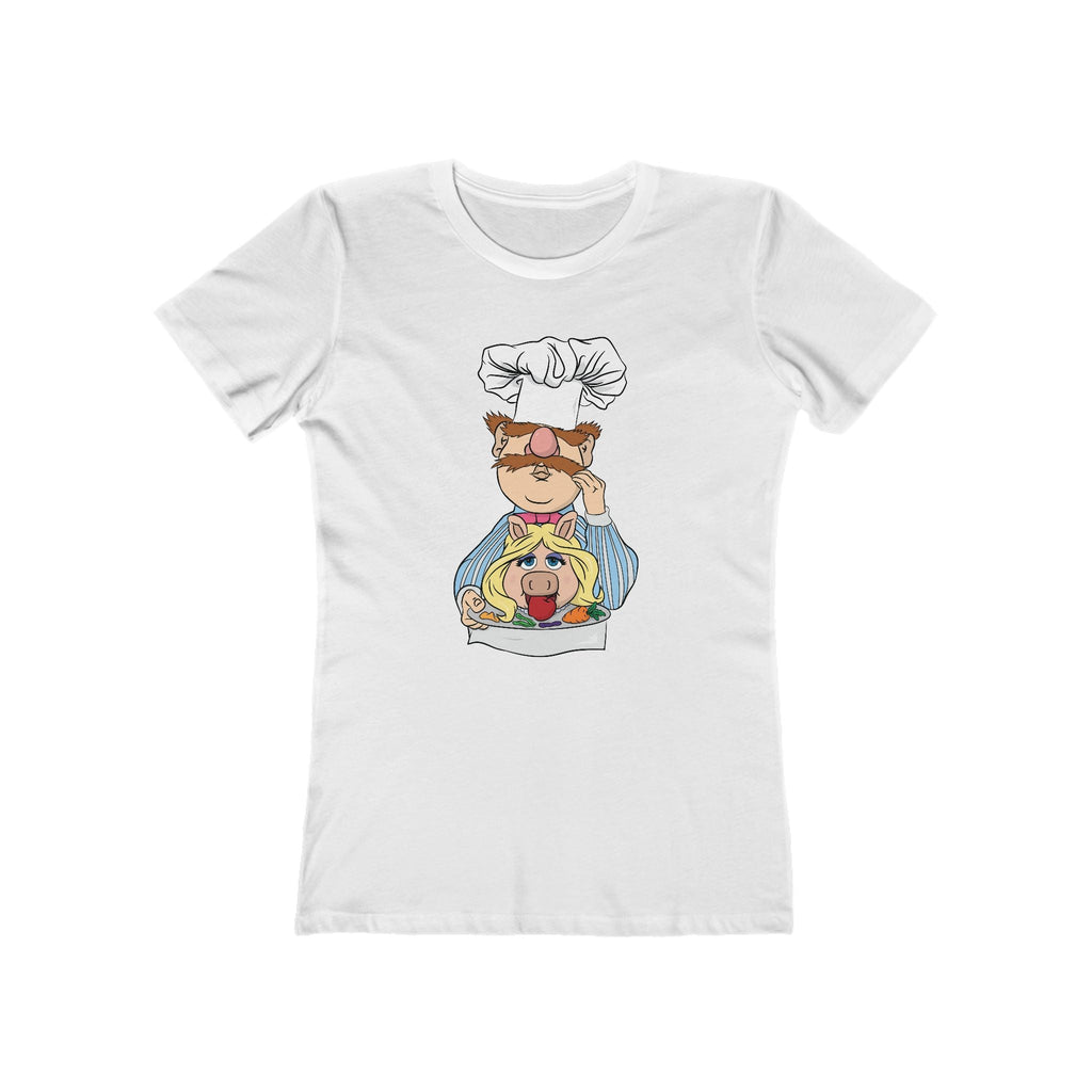 Chef's Special (Swedish Chef Serving Up Miss Piggy On A Platter) - Women's T-Shirt