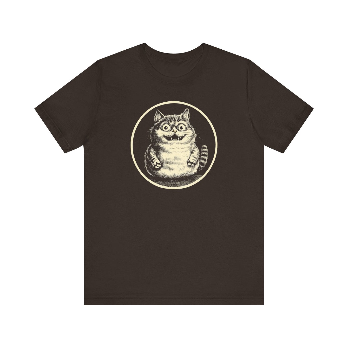 Quirky Happy Cat Graphic Tee Ã¢â‚¬â€œ Vintage Style Cat Lover Shirt