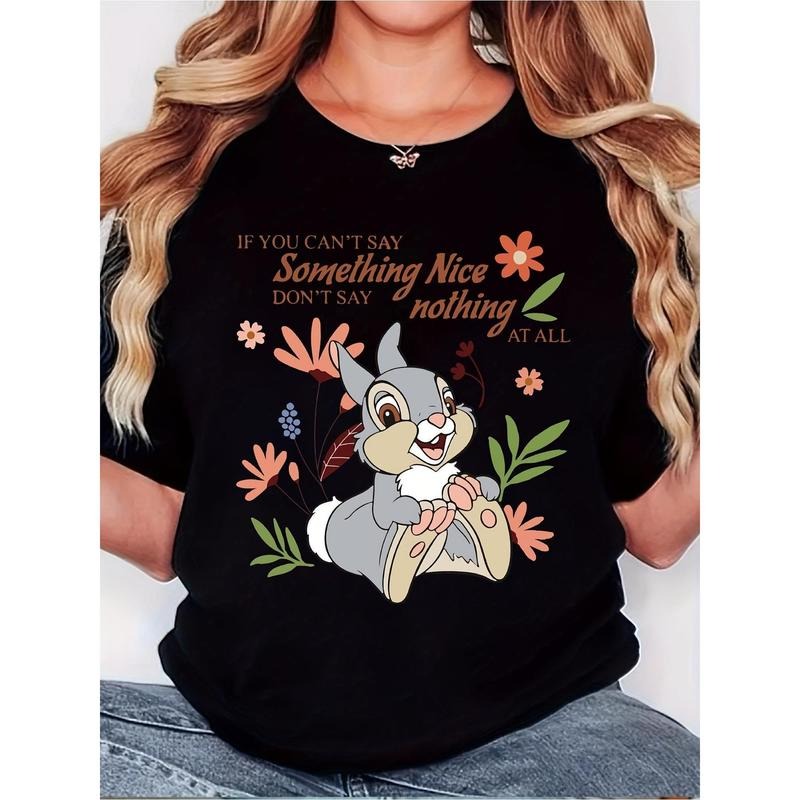 180g Women's Short Sleeve T-Shirt Printed Tops Hot Graphic Print T-Shirt, Short Sleeve Crew Neck Casual Top, for Summer&...