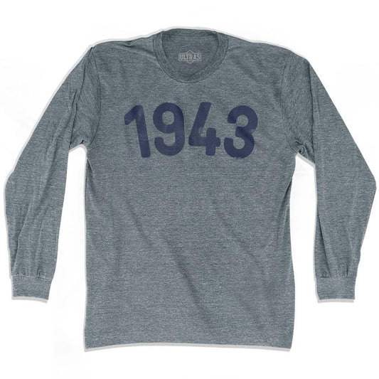 1943 Year Celebration Adult Tri-Blend Long Sleeve T-shirt