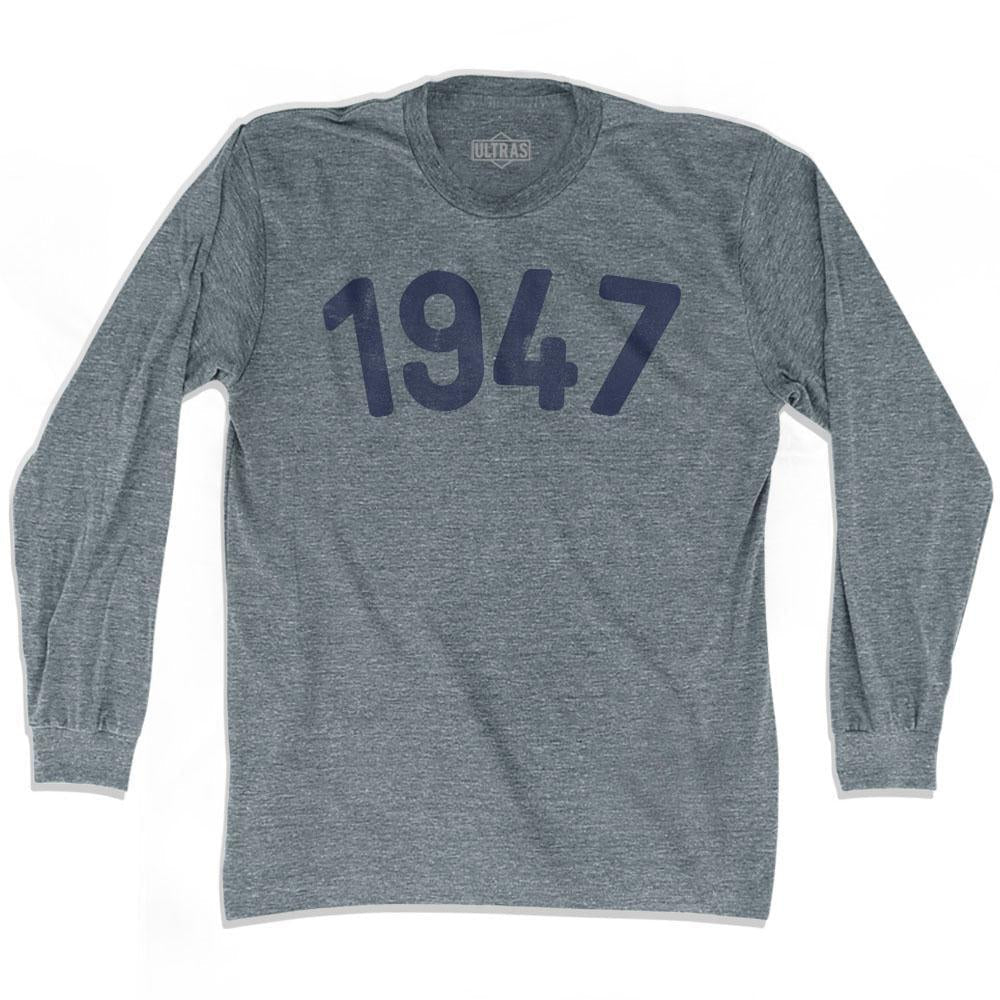 1947 Year Celebration Adult Tri-Blend Long Sleeve T-shirt
