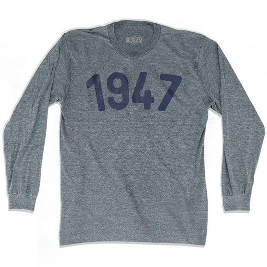 1947 Year Celebration Adult Tri-Blend Long Sleeve T-shirt