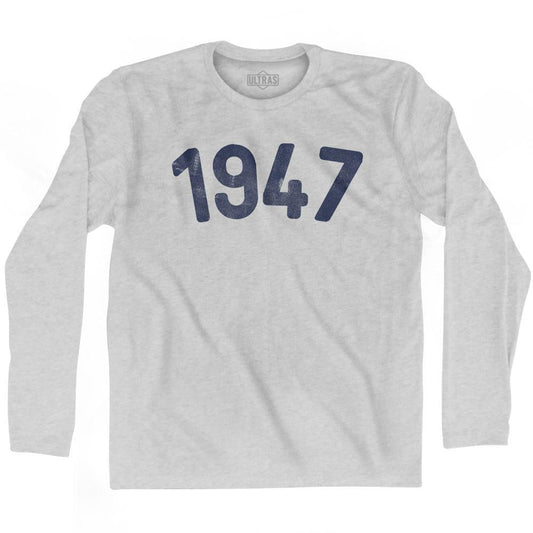 1947 Year Celebration Adult Cotton Long Sleeve T-shirt Style001