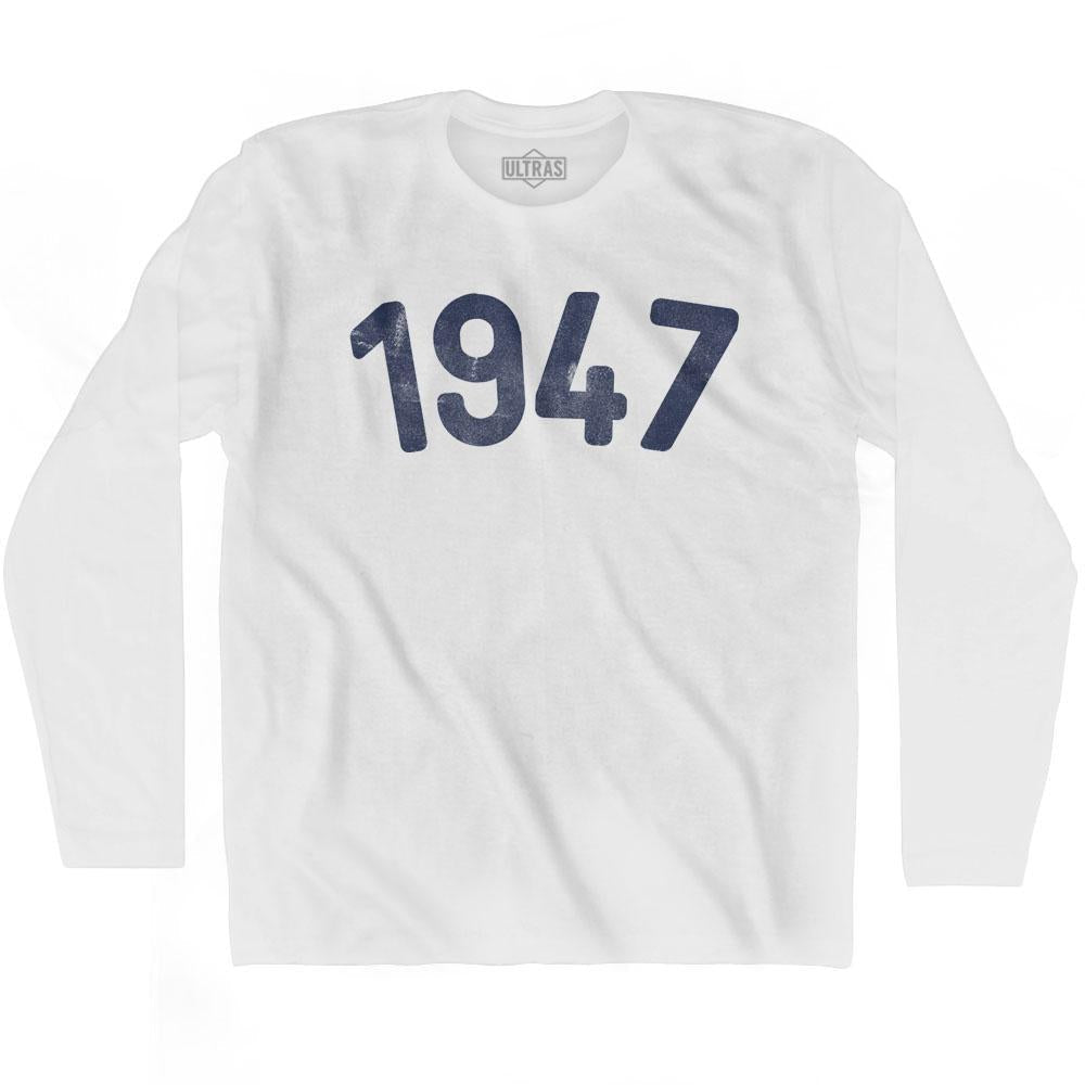 1947 Year Celebration Adult Cotton Long Sleeve T-shirt