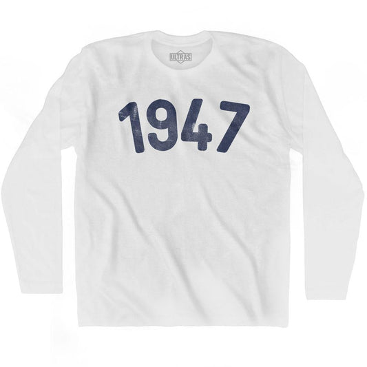1947 Year Celebration Adult Cotton Long Sleeve T-shirt