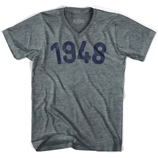 1948 Year Celebration Adult Tri-Blend V-neck Womens T-shirt