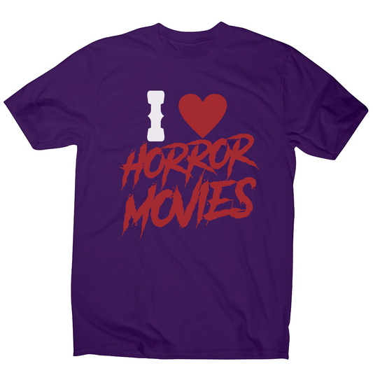 I love horror movies men's t-shirt