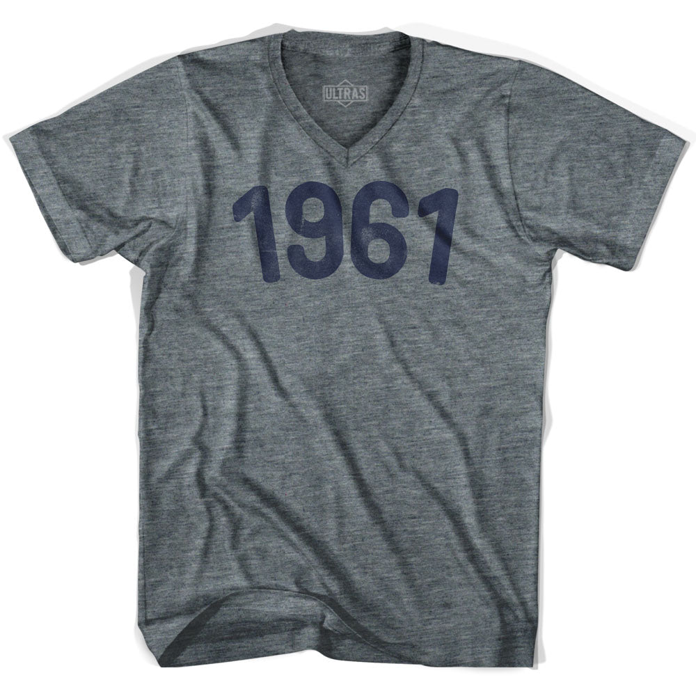 1961 Year Celebration Adult Tri-Blend V-neck Womens T-shirt