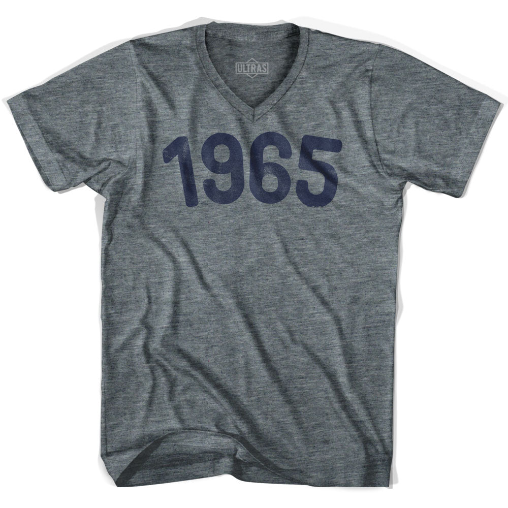 1965 Year Celebration Adult Tri-Blend V-neck T-shirt