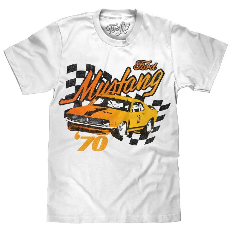 1970 Ford Mustang T-Shirt - White Hoodie, Sweatshirt | UrbanDripWear.com