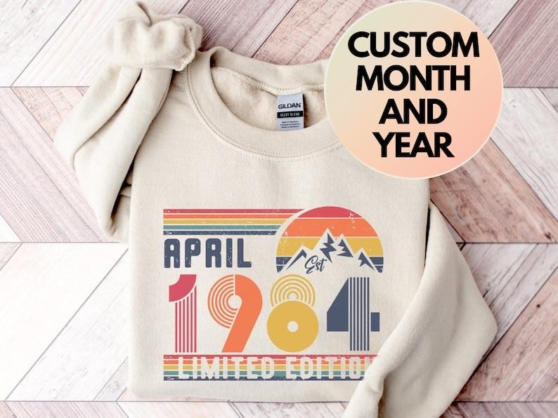 1984 Sweatshirt, 1984 Birthday Sweatshirt Sweater, 1984 Birthday Year Number Sweat for Women Or Man, Birthday Gift, 40th...