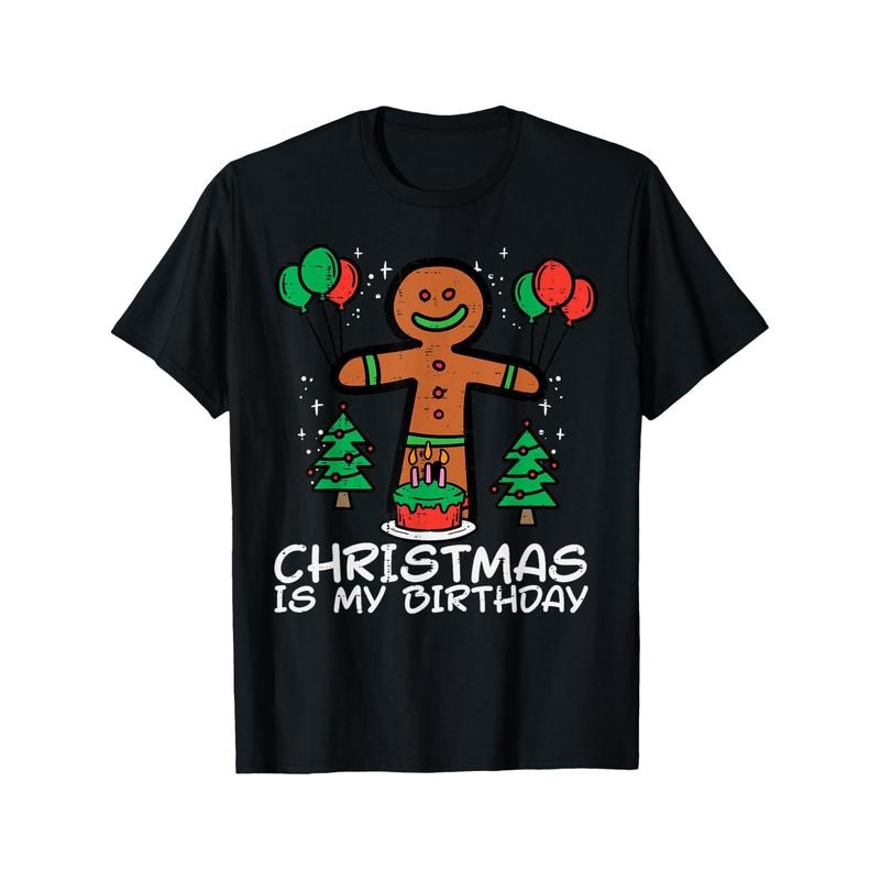 1pc Men'S Christmas Birthday T-Shirt