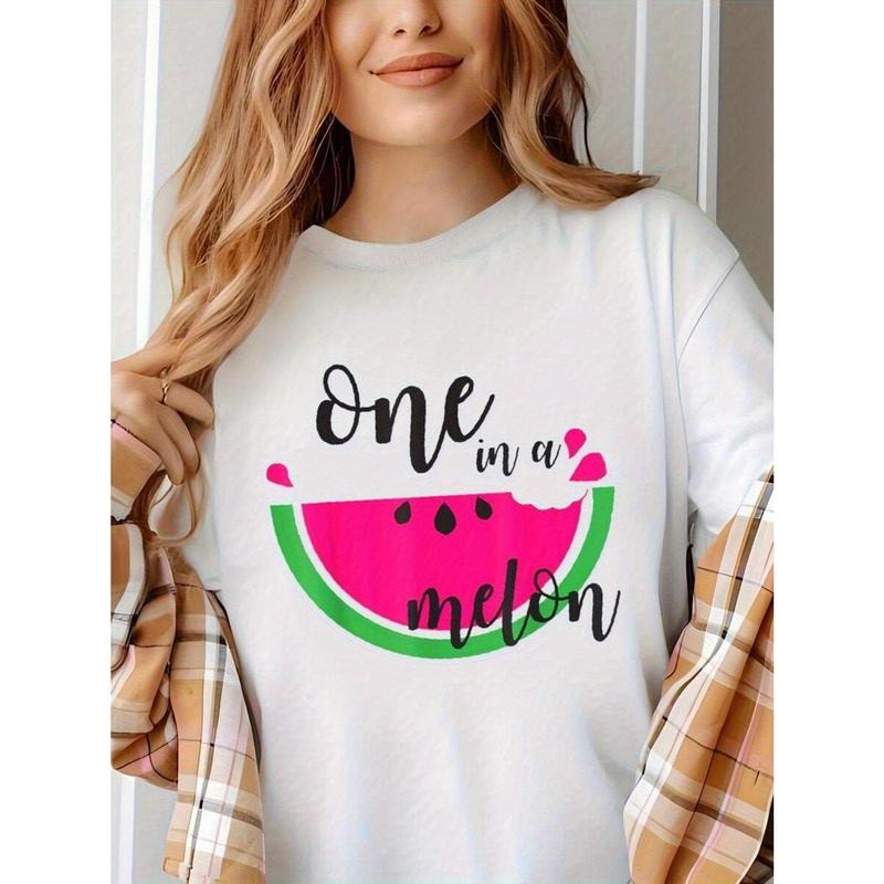 1pc Women's Casual Short Sleeve T-Shirt
