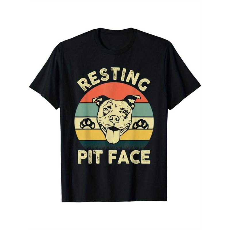1pc, Funny Dog Pitbull Resting Pit Face_ Pitbull Lover Gift Unisex T-Shirt made in usa Hoodie, Sweatshirt | UrbanDripWear.com