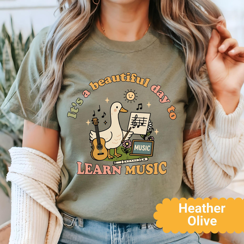 Day Learn Music Goose Music Teacher Tee Back School Teachers Bella Canvas Music (3)