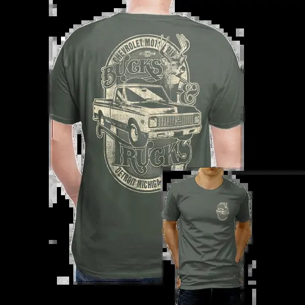 2 Sides - Chevrolet Bucks & Trucks T-Shirt - Vintage Cotton Crewneck Graphic Fan Tee Hoodie, Sweatshirt | UrbanDripWear.com