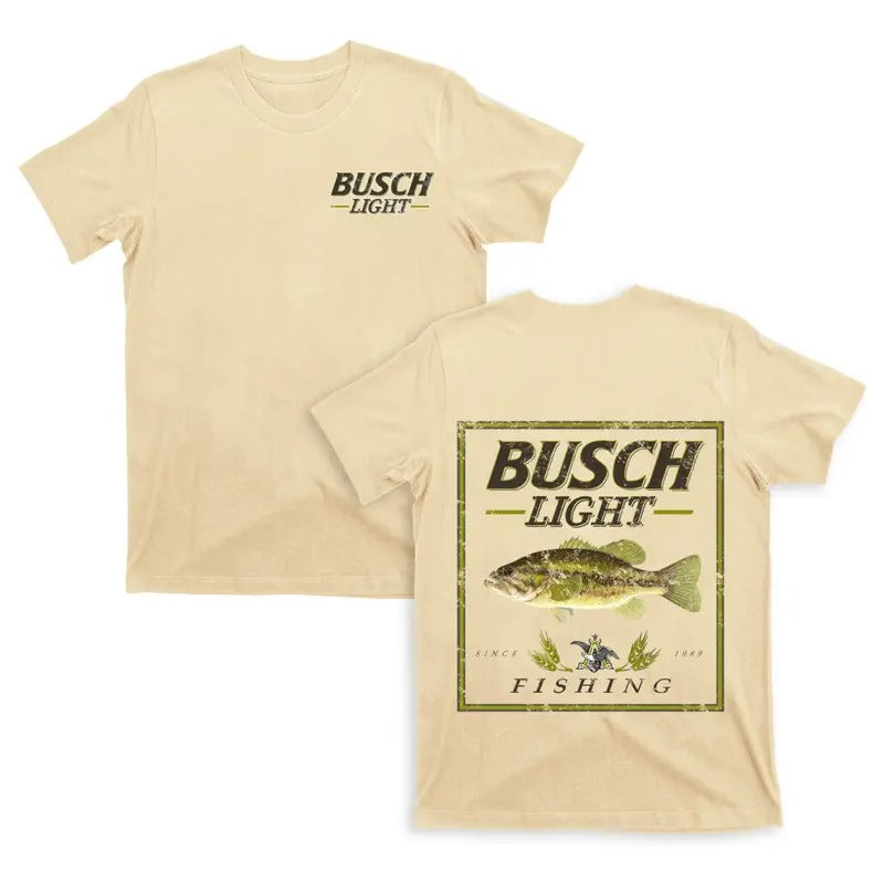 2 Sides Busch Light Fishing Largemounth Bass T-shirt, Fishing Perch T-shirt, Busch Beer T-shirt, Gift For Her, Gift For...