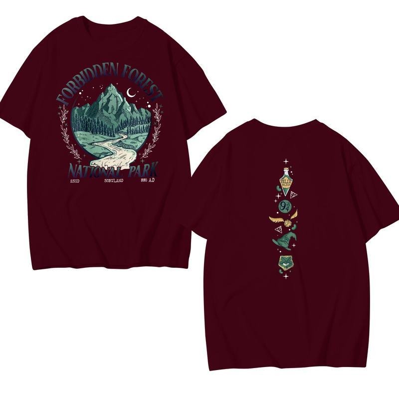 2 Sides National Park T-Shirt-sweatshirt-hoodie, Forbidden Forest Sweatshirt, Family Trip Gift, Wizard School, National...