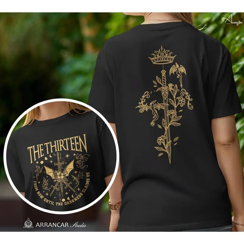 2 Slide, Retro The Thirteen Throne Of Glass Shirt, From Darkness Claim Us T-shirt, Bookish Gift, Fantastic Reader Shirt,...