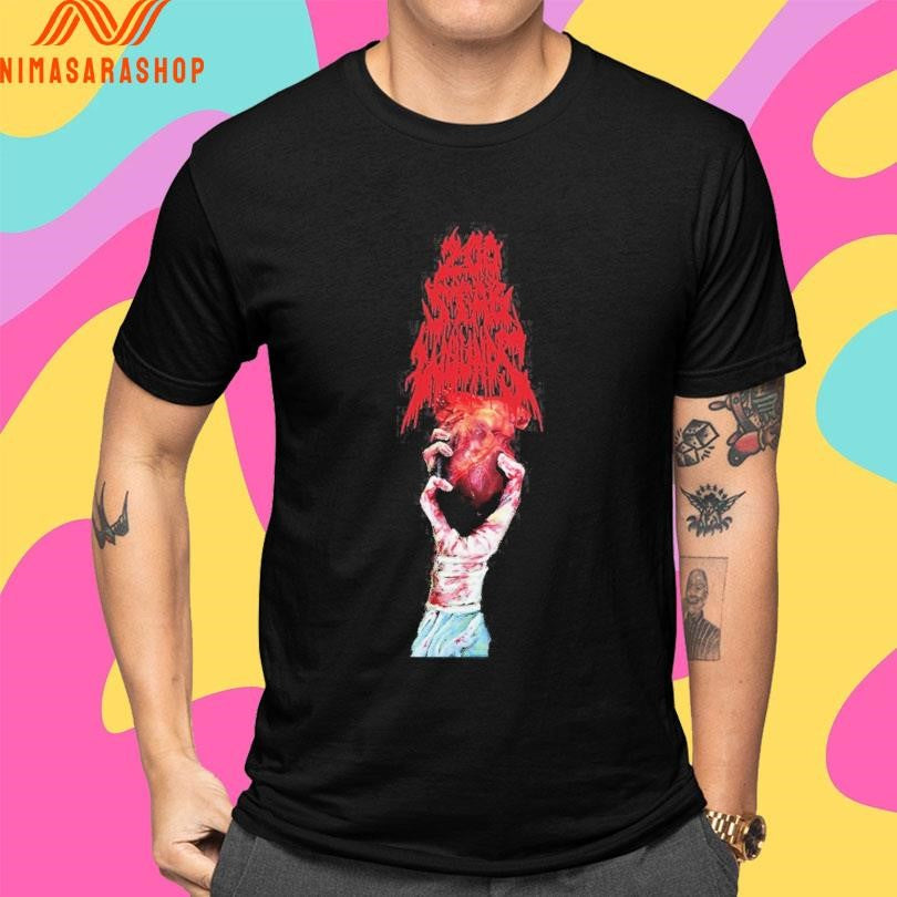 200 Stab Wounds Hand With Heart Shirts