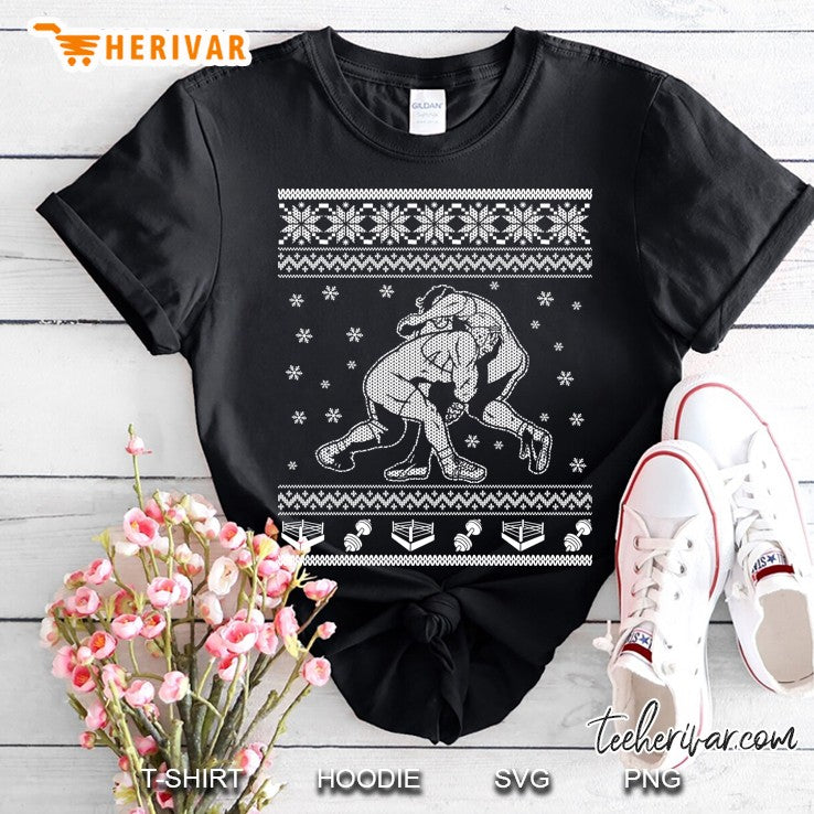 Wrestling Wrestlers Ugly Christmas Sweater Style