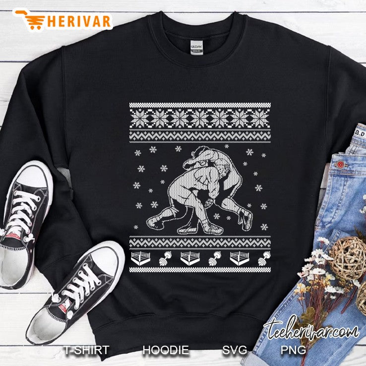 Wrestling Wrestlers Ugly Christmas Sweater Style