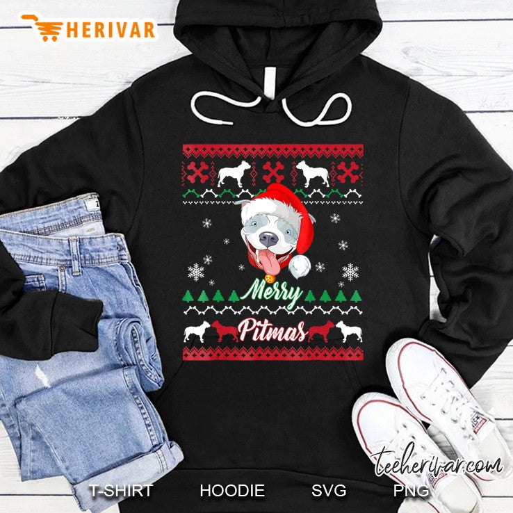 Pit Bull Ugly Sweater-Merry Pitmas-Pit Bull Christmas Shirt