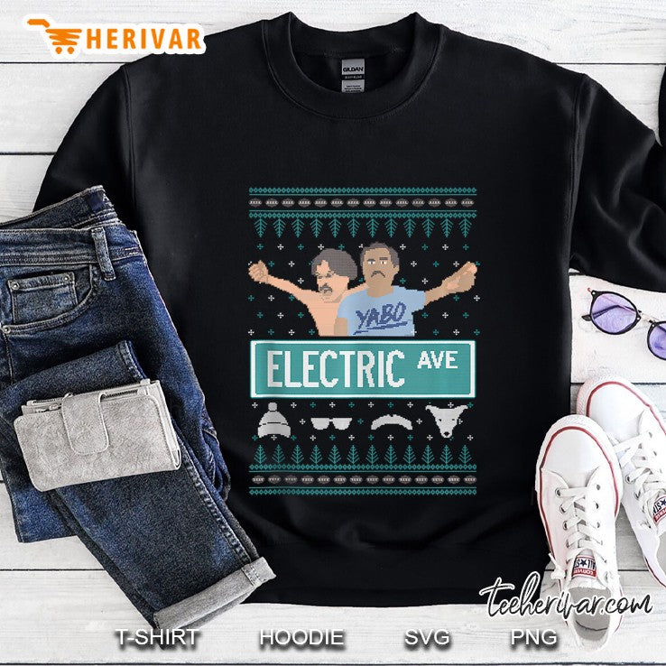 Pardon My Take Electric Avenue Ugly Christmas Sweater Tank Top