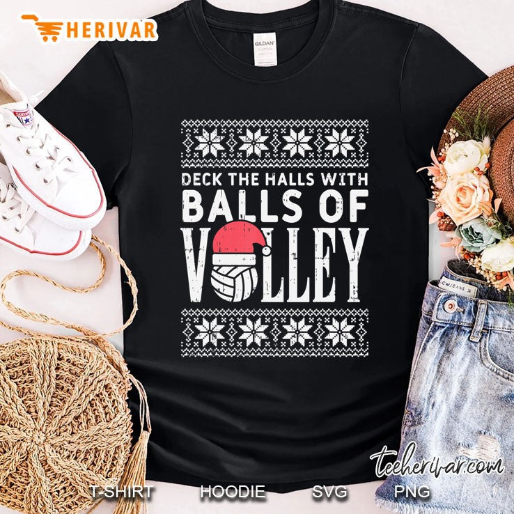 Balls Of Volley Xmas Volleyball Ugly Christmas Sweater