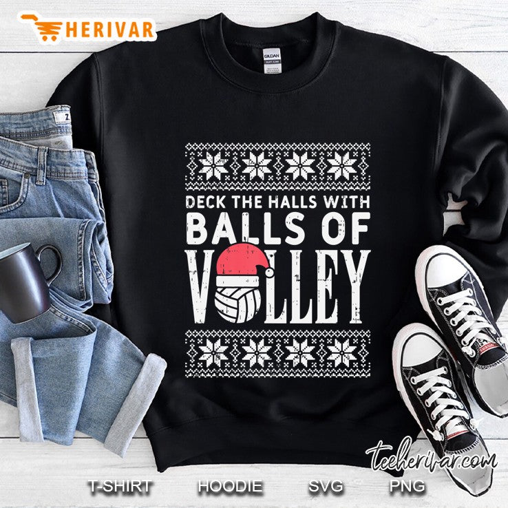 Balls Of Volley Xmas Volleyball Ugly Christmas Sweater