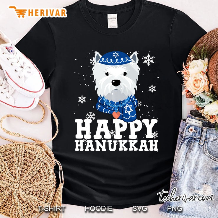 Happy Hanukkah West Highland White Terrier Dog Ugly Sweater