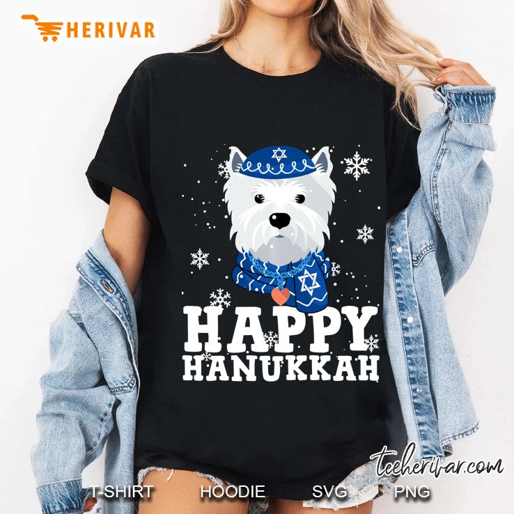 Happy Hanukkah West Highland White Terrier Dog Ugly Sweater